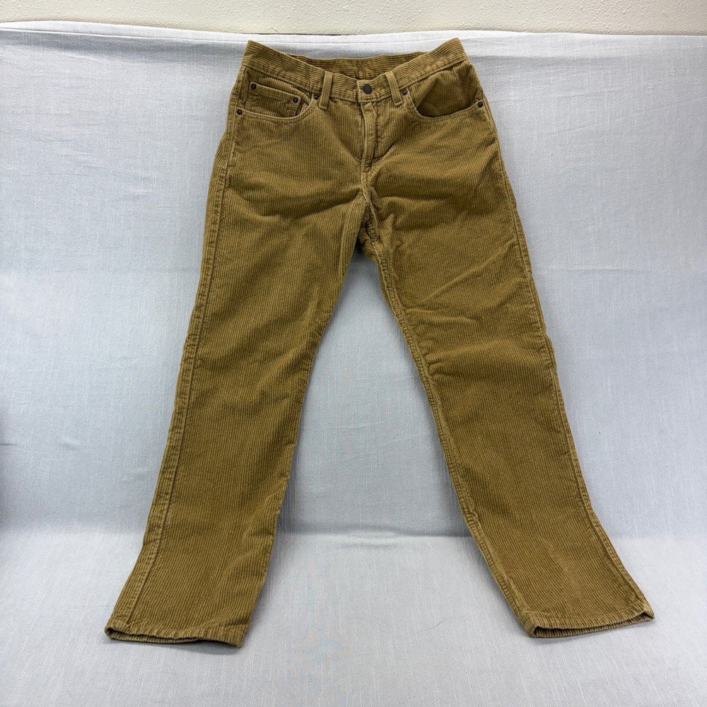 Levis Corduroy Pants Mens 30x30 Tan Brown Slim Straight 511 Ribbed Trousers